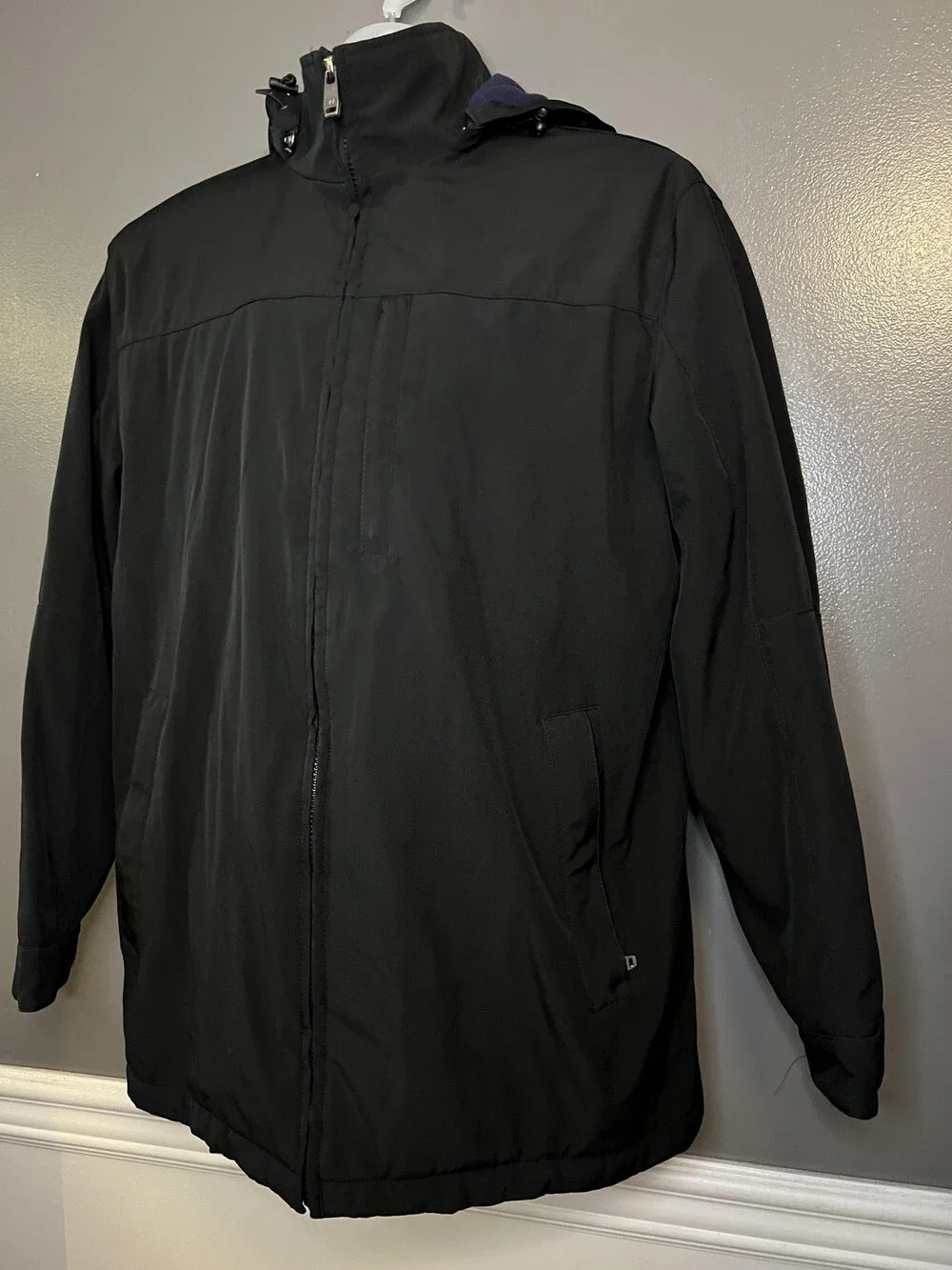 Weatherproof Jacket Mens Medium Black Hooded Insulated Parka Winter Coat